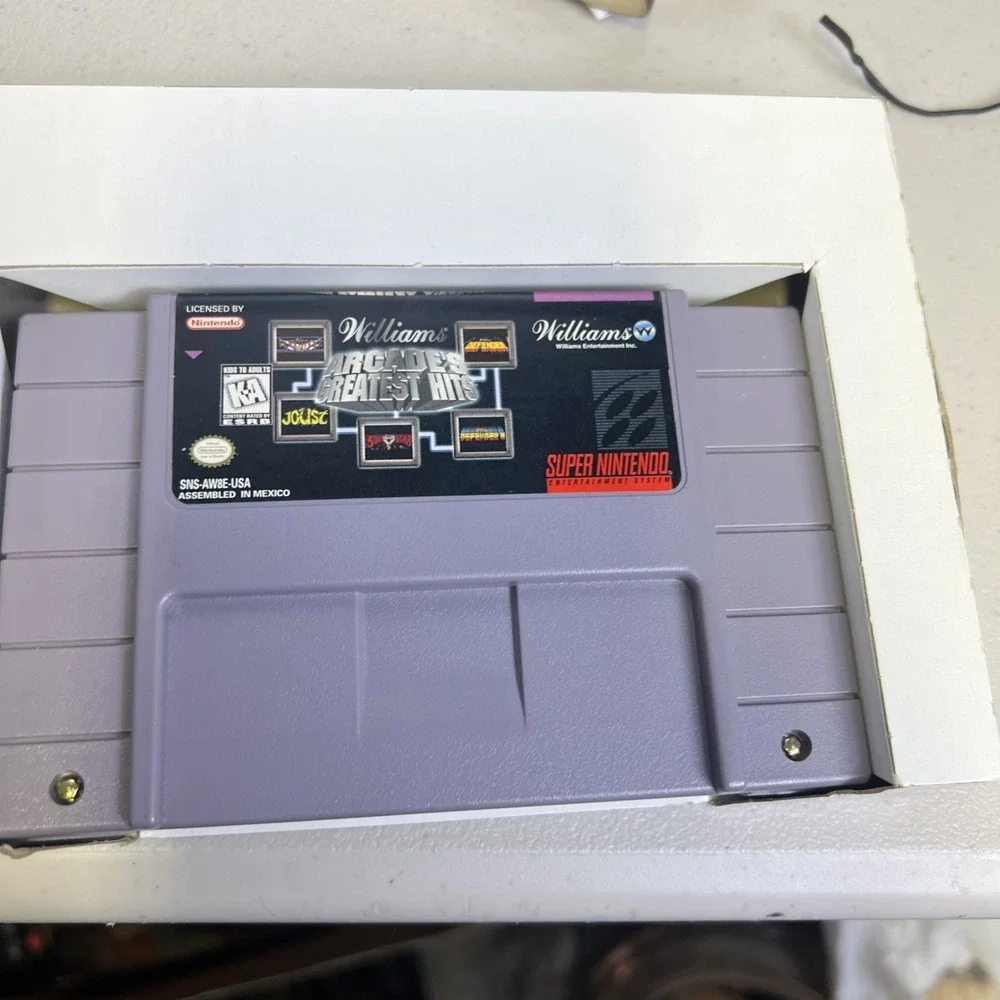 Williams Arcade's Greatest Hits SNES Complete! CIB Reg CARD LOOK!